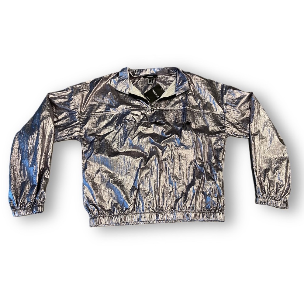 Metallic windbreaker jacket NWT